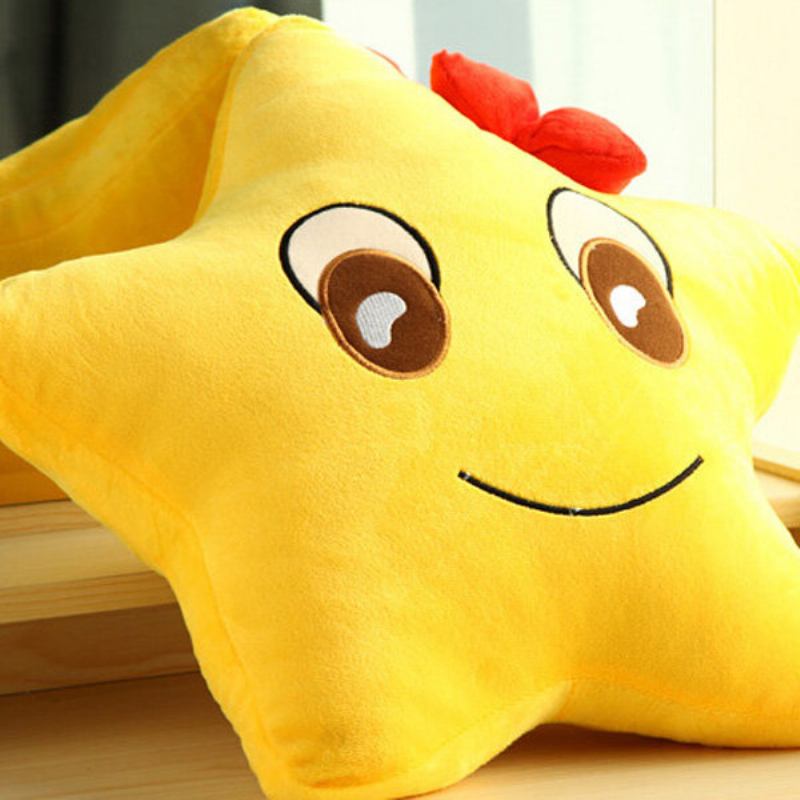 Funny Cute Lovers Yellow Star Throw Pillow Expression Μαλακό Βελούδινο Καναπέ Μαξιλάρι Γραφείου Αυτοκινήτου