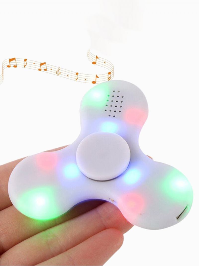 Hand Spinner Φορτιζόμενη Μουσική Led Fidget Εστίαση Στα Δάχτυλα Μείωση Του Στρες Gadget