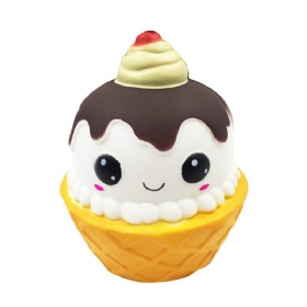 Kawaii Emoji Ice Cream Cup Squishy Slow Rising Toy Cute Doll