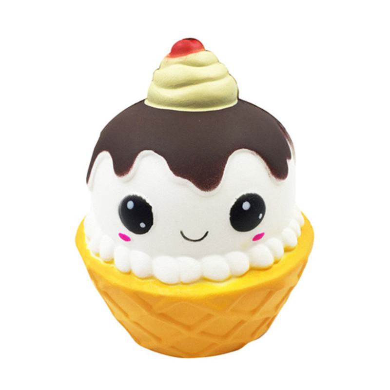 Kawaii Emoji Ice Cream Cup Squishy Slow Rising Toy Cute Doll