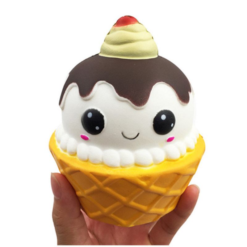 Kawaii Emoji Ice Cream Cup Squishy Slow Rising Toy Cute Doll