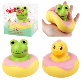 Kawaii Frog Duck Squishy Slow Rising With Packaging Collection Gift Μαλακό Παιχνίδι