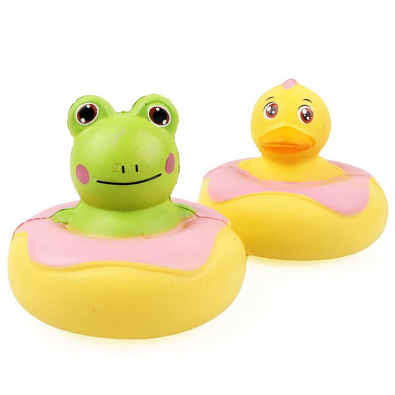 Kawaii Frog Duck Squishy Slow Rising With Packaging Collection Gift Μαλακό Παιχνίδι