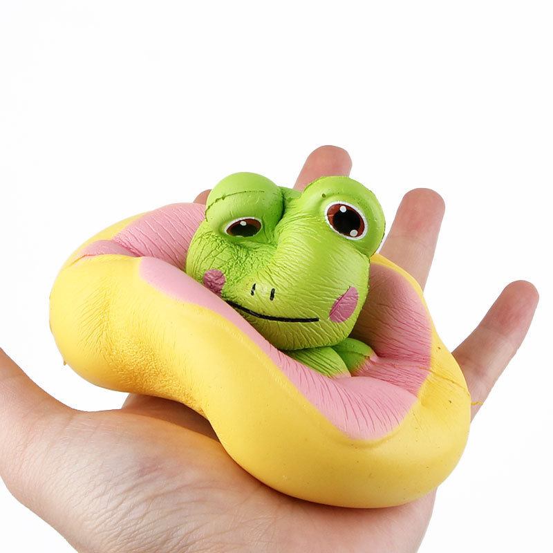 Kawaii Frog Duck Squishy Slow Rising With Packaging Collection Gift Μαλακό Παιχνίδι