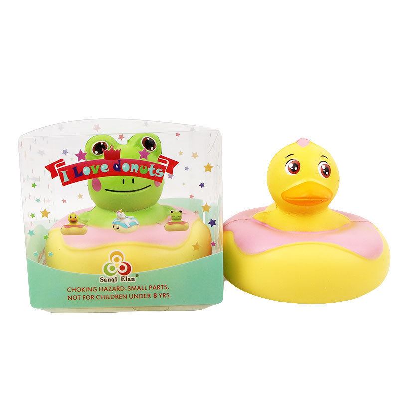 Kawaii Frog Duck Squishy Slow Rising With Packaging Collection Gift Μαλακό Παιχνίδι