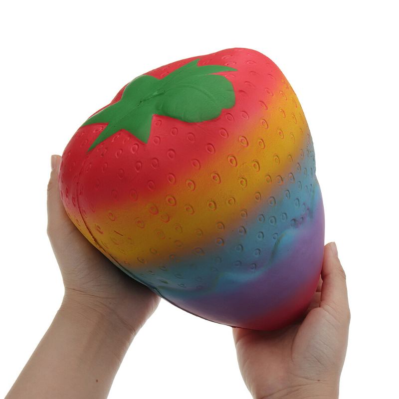 Kawaii Huge Strawberry Squishy Cute Soft Giant Solw Ανερχόμενο Παιχνίδι Με Συσκευασία