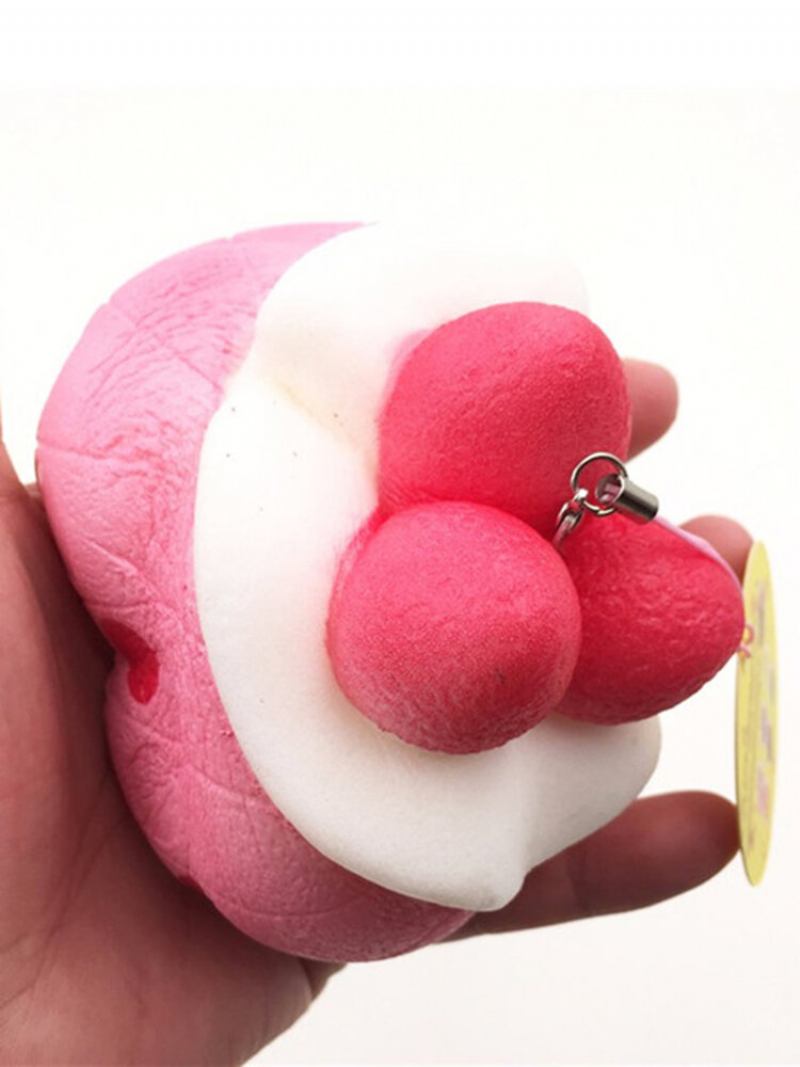 Kawaii Squishy Strawberry Puff Slow Rising Phone Bag Strap Pendent Collection Δώρο Παιχνίδι