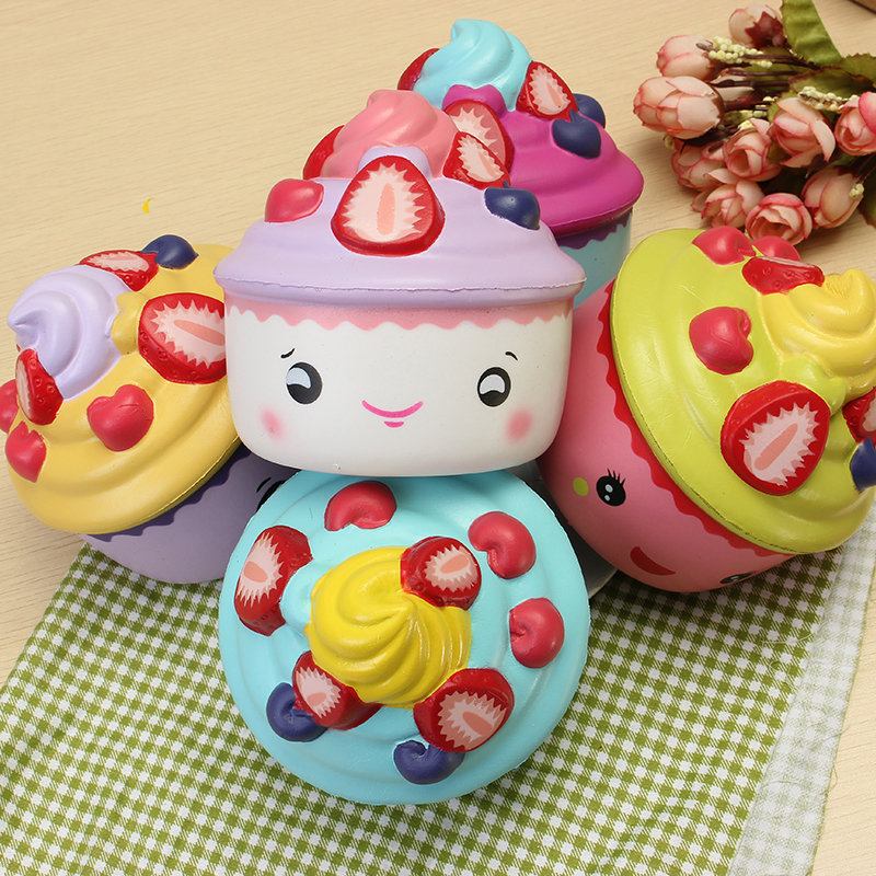 Leilei Squishy Strawberry Ice Cream Cup Cupcake Slow Rising Original Packaging Collection Δώρο