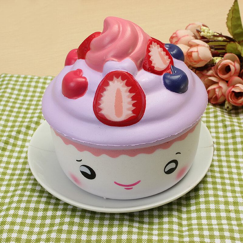 Leilei Squishy Strawberry Ice Cream Cup Cupcake Slow Rising Original Packaging Collection Δώρο