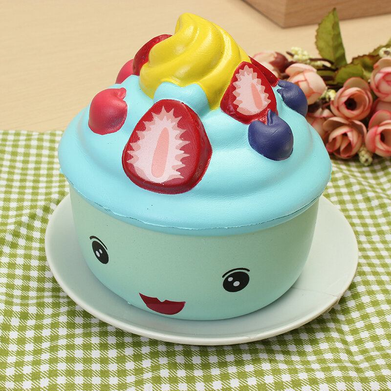 Leilei Squishy Strawberry Ice Cream Cup Cupcake Slow Rising Original Packaging Collection Δώρο