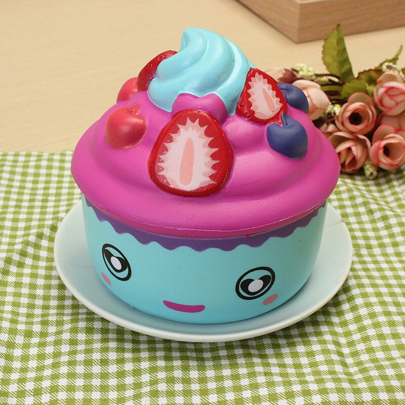 Leilei Squishy Strawberry Ice Cream Cup Cupcake Slow Rising Original Packaging Collection Δώρο