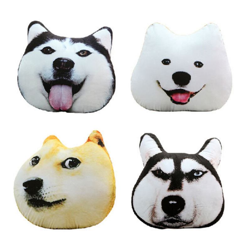 Λούτρινο 3d Printed Samoyed Husky Doge Dog Throw Μαξιλάρι Alaska Dog Cushion