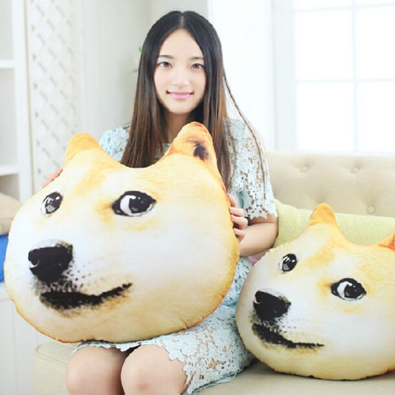 Λούτρινο 3d Printed Samoyed Husky Doge Dog Throw Μαξιλάρι Alaska Dog Cushion