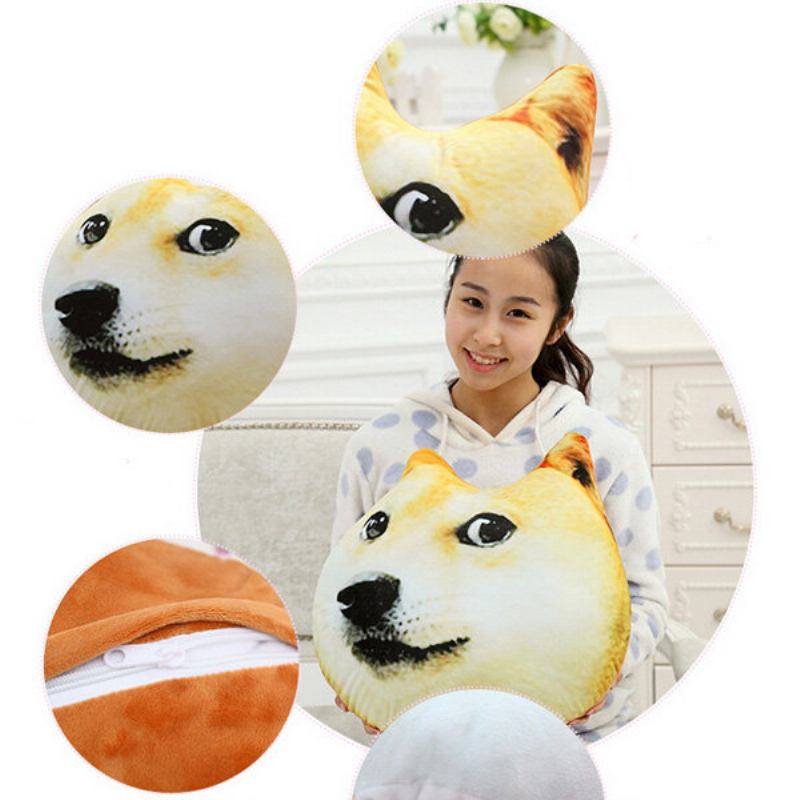 Λούτρινο 3d Printed Samoyed Husky Doge Dog Throw Μαξιλάρι Alaska Dog Cushion