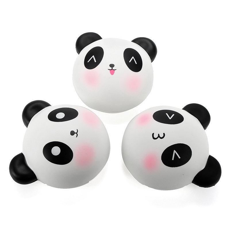 Meistoyland Squishy Panda Bun 8cm Slow Rising With Packaging Collection Gift Decor Μαλακό Παιχνίδι