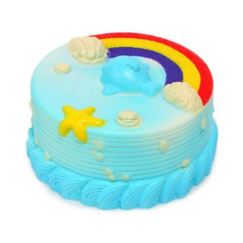 Οχι Οχι Squishy Jumbo Ocean Rainbow Cake Dolphin Star Slow Rising Αρχική Συσκευασία Ντεκόρ Παιχνίδι Δώρου