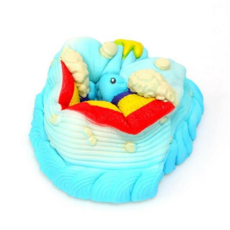 Οχι Οχι Squishy Jumbo Ocean Rainbow Cake Dolphin Star Slow Rising Αρχική Συσκευασία Ντεκόρ Παιχνίδι Δώρου