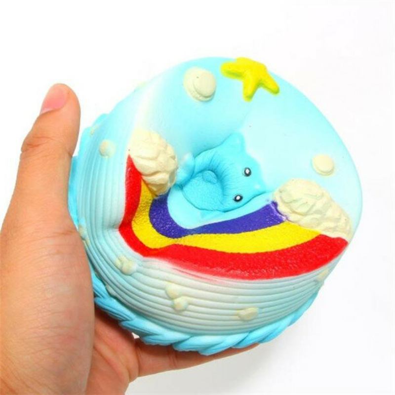 Οχι Οχι Squishy Jumbo Ocean Rainbow Cake Dolphin Star Slow Rising Αρχική Συσκευασία Ντεκόρ Παιχνίδι Δώρου