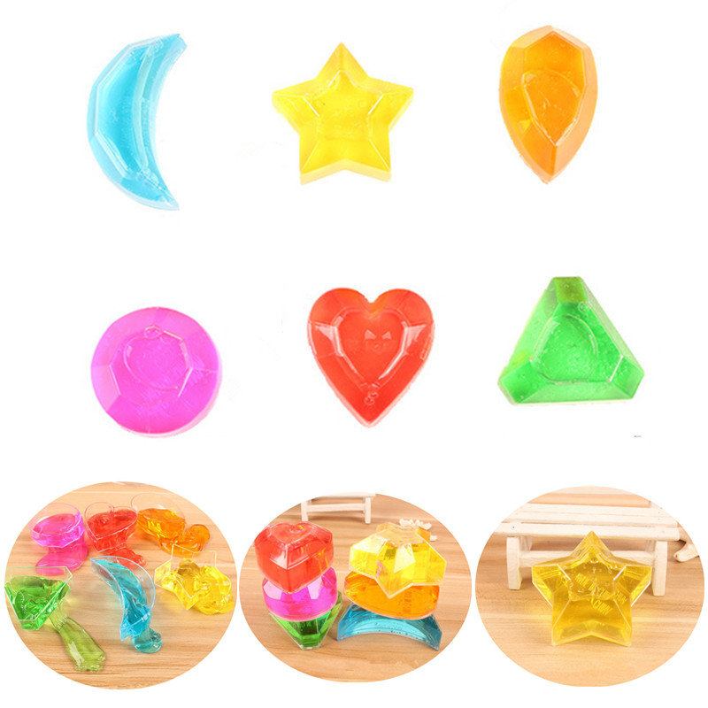 Παιχνίδι Δώρου 6 Τμχ Crystal Diamond Star Slime Jelly Plasticine Stress Relief