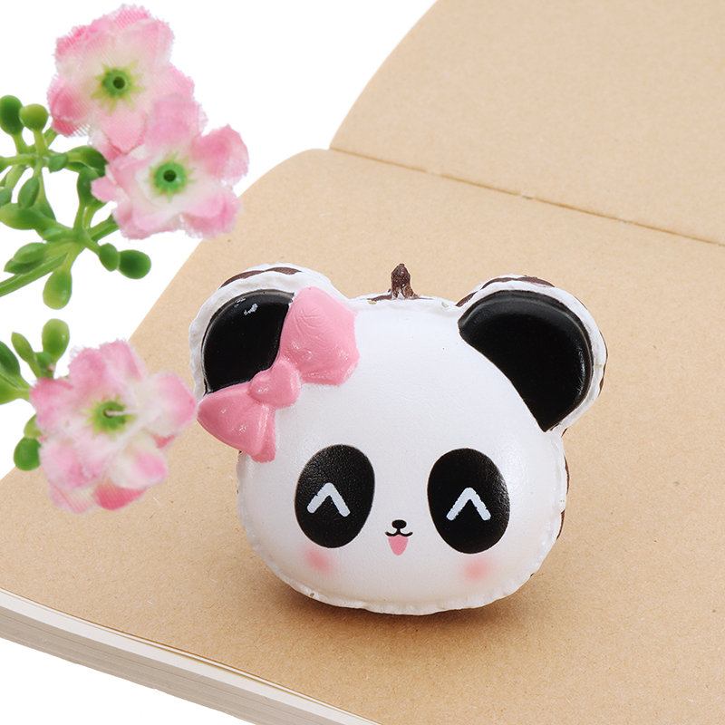 Panda Face Head Squishy Slow Rising With Packaging Collection Gift Μαλακό Παιχνίδι