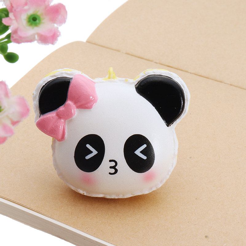 Panda Face Head Squishy Slow Rising With Packaging Collection Gift Μαλακό Παιχνίδι