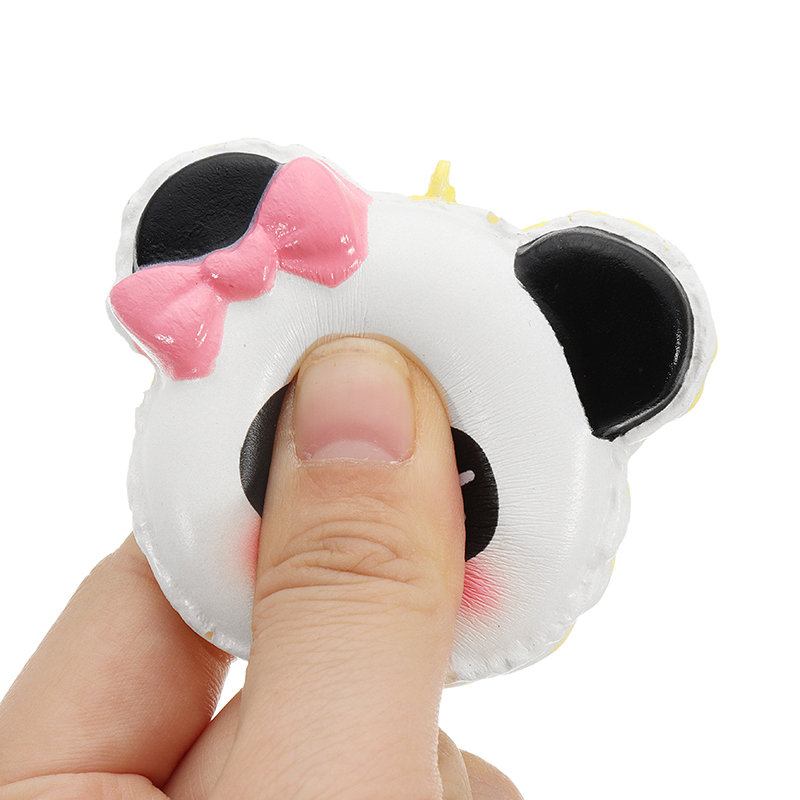 Panda Face Head Squishy Slow Rising With Packaging Collection Gift Μαλακό Παιχνίδι