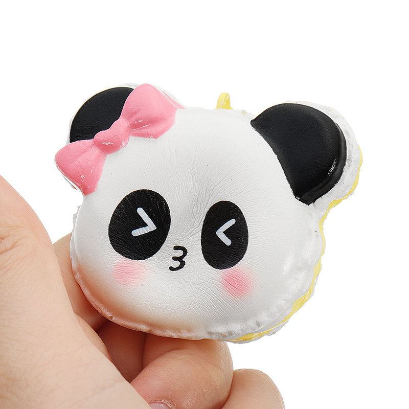 Panda Face Head Squishy Slow Rising With Packaging Collection Gift Μαλακό Παιχνίδι