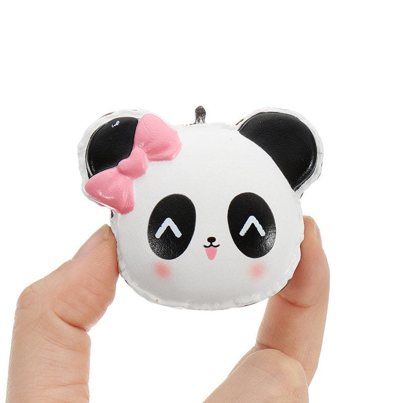 Panda Face Head Squishy Slow Rising With Packaging Collection Gift Μαλακό Παιχνίδι