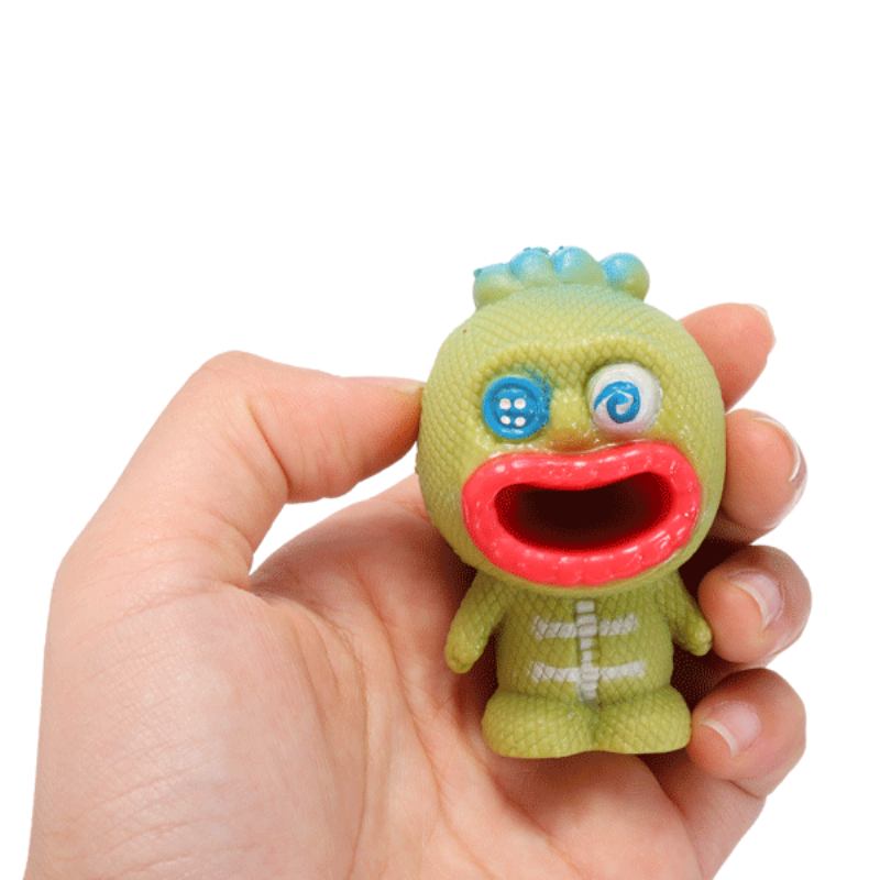 Pop Out Alien Squishy Stress Reliever Fun Gift Vent Toys Big Mouth Slime