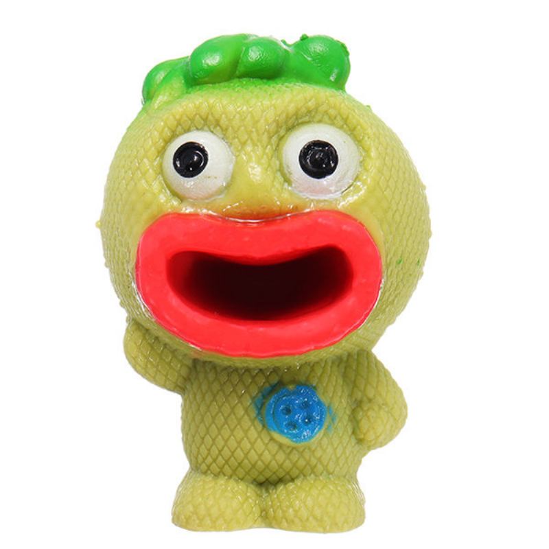 Pop Out Alien Squishy Stress Reliever Fun Gift Vent Toys Big Mouth Slime