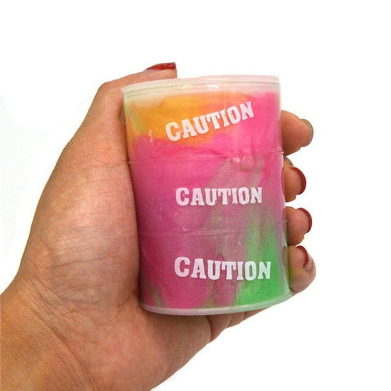 Rainbow Colors Transparent Slime Toys Stress Reliever Clay