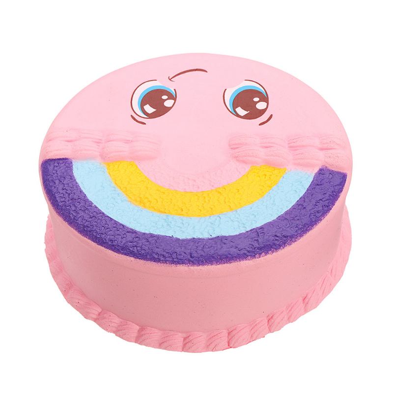 Rainbow Smile Cake Squishy Slow Rising With Packaging Collection Gift Μαλακό Παιχνίδι