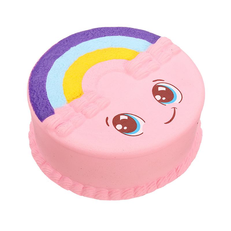 Rainbow Smile Cake Squishy Slow Rising With Packaging Collection Gift Μαλακό Παιχνίδι