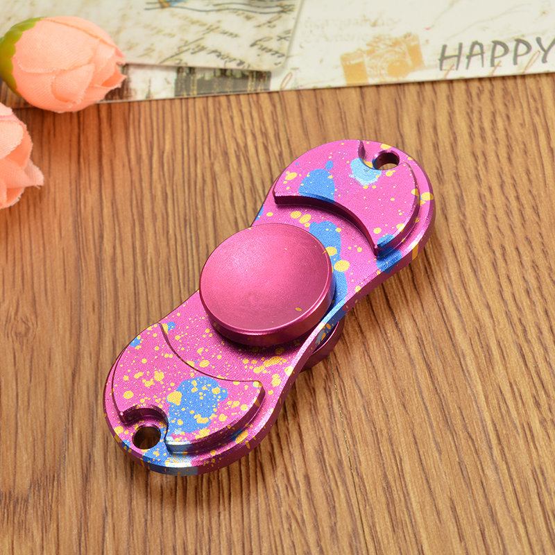 Retro Camouflage Dazzle Fidget Hand Spinner Adhd Austim Fingertips Fingers Gyro Reduce Stress