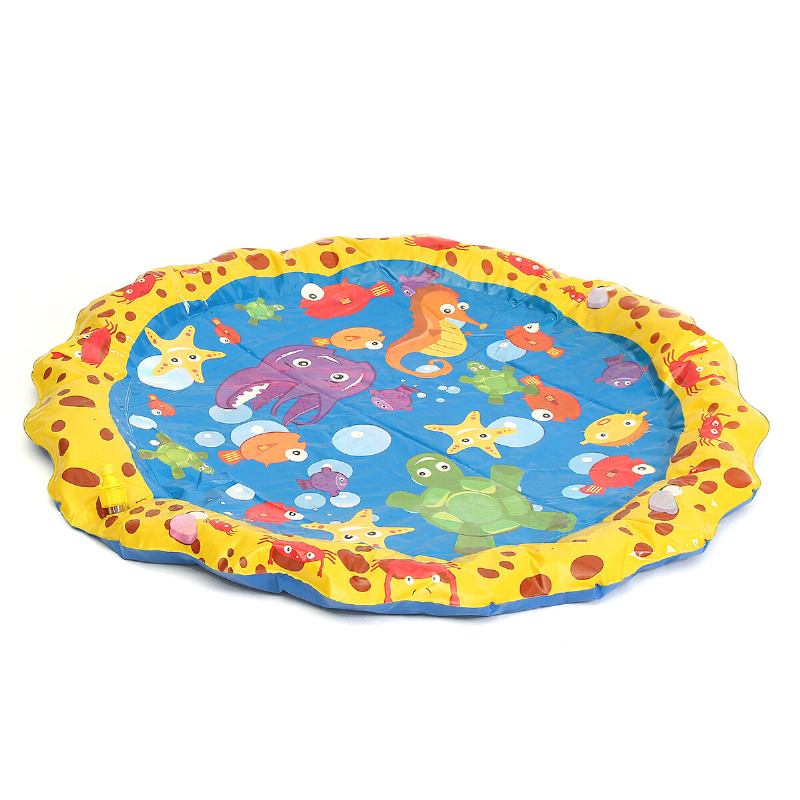 Splash Pad 39 Inches Sprinkle And Play Mat Sprinkler Για Παιδιά Αγόρια Κορίτσια Fun Mat Summer Outdoor Pad Party Water Παιχνίδια Πολύ Μεγάλη Παιδική Πισίνα Με Ψεκαστήρα