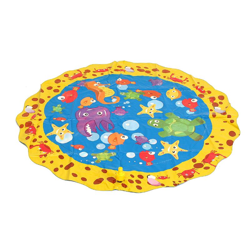 Splash Pad 39 Inches Sprinkle And Play Mat Sprinkler Για Παιδιά Αγόρια Κορίτσια Fun Mat Summer Outdoor Pad Party Water Παιχνίδια Πολύ Μεγάλη Παιδική Πισίνα Με Ψεκαστήρα