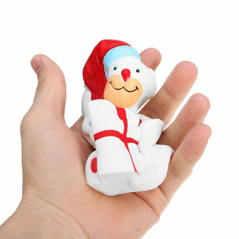 Squishy Christmas Bear 11cm Δώρο Γλυκό Μαλακό Ανέβασμα Διακοσμητικό Παιχνίδι