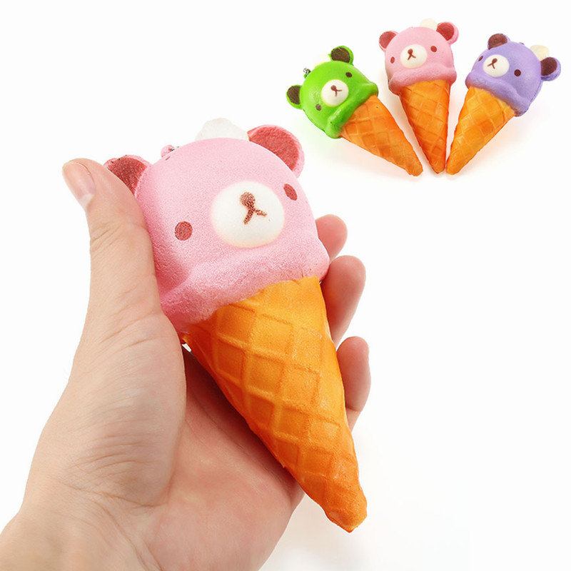 Squishy Ice Cream Bear Soft Slow Rising Collection Διακόσμηση Squish Squeeze Παιχνίδι