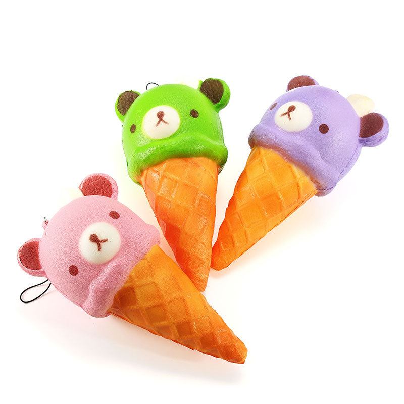 Squishy Ice Cream Bear Soft Slow Rising Collection Διακόσμηση Squish Squeeze Παιχνίδι