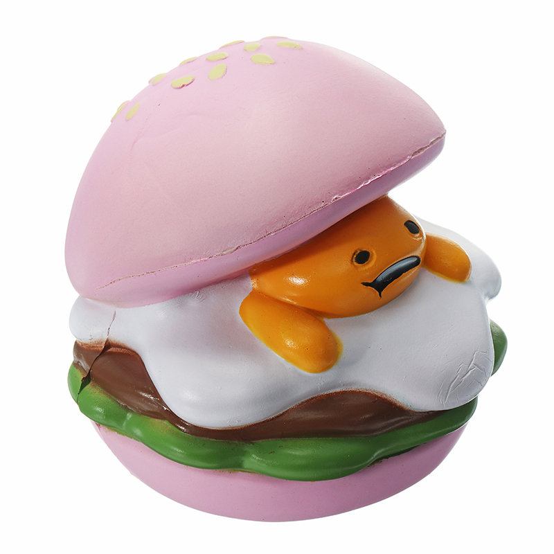 Squishy Lazy Egg Burger Slow Rising Cute Animals Cartoon Collection Gift Deocor Toy