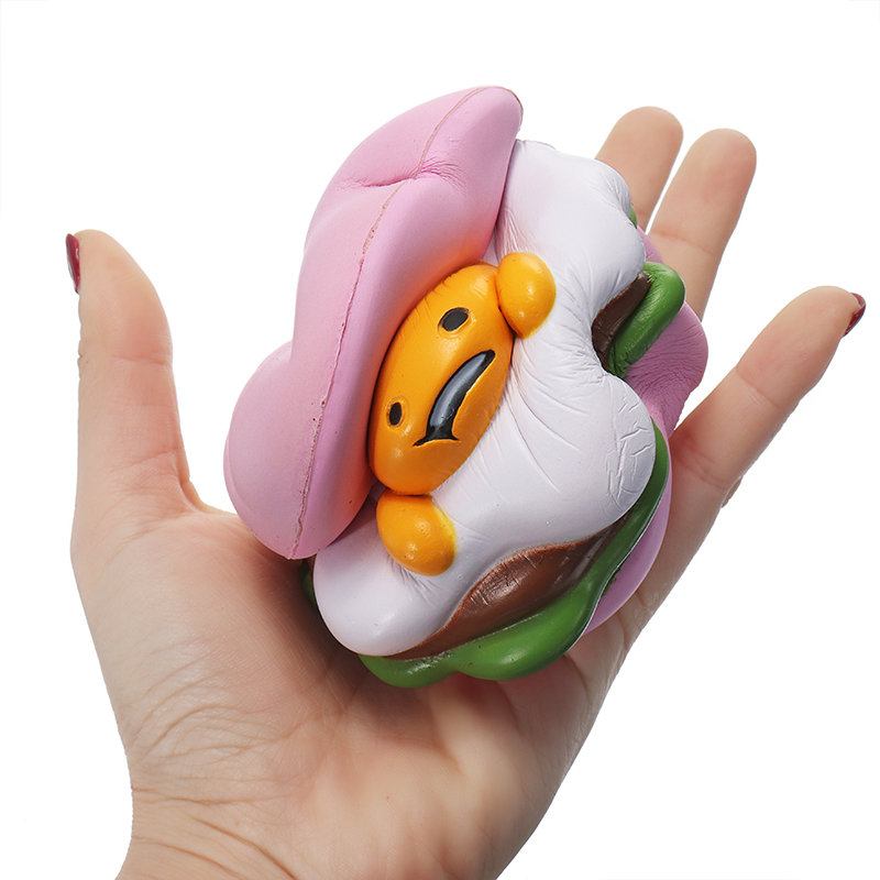 Squishy Lazy Egg Burger Slow Rising Cute Animals Cartoon Collection Gift Deocor Toy