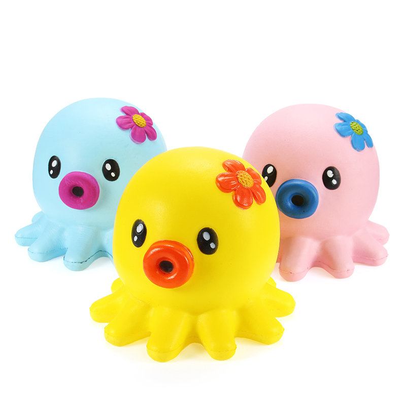 Squishy Octopus Jumbo 14cm Slow Rising Collection Διακόσμηση Δώρου Παιχνίδι Μαλακής Συμπίεσης