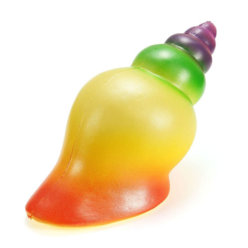 Squishy Rainbow Conch 14cm Slow Rising With Packaging Collection Gift Decor Toy Soft Squeeze