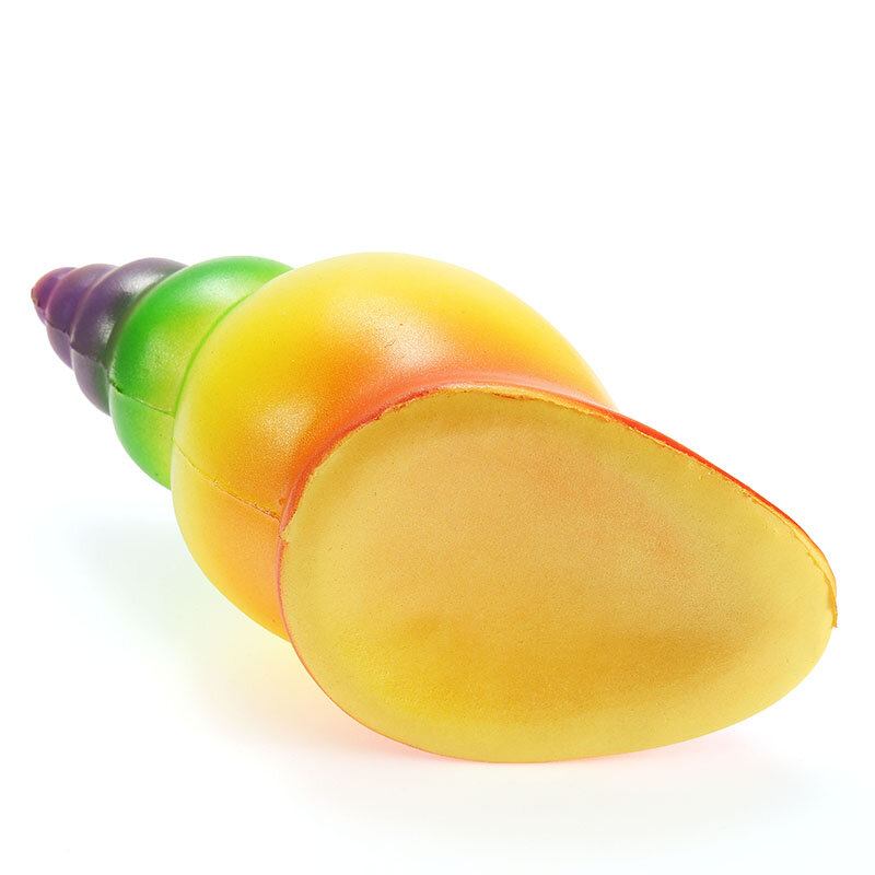 Squishy Rainbow Conch 14cm Slow Rising With Packaging Collection Gift Decor Toy Soft Squeeze