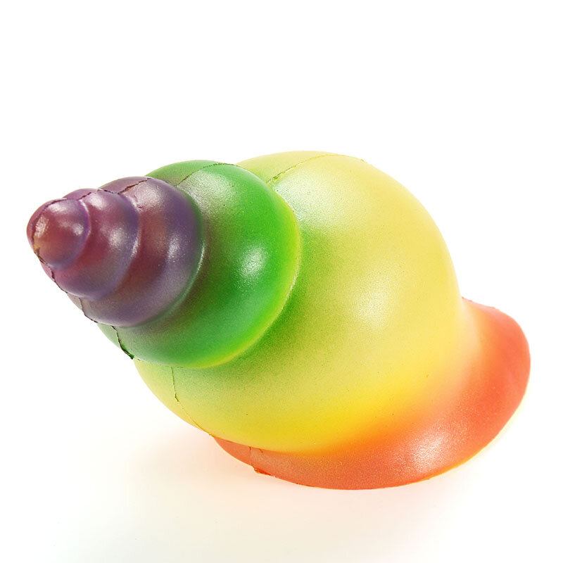 Squishy Rainbow Conch 14cm Slow Rising With Packaging Collection Gift Decor Toy Soft Squeeze