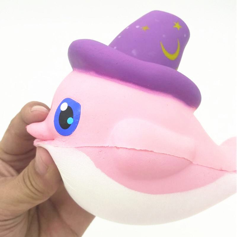 Squishy Slow Rising Kawaii Whale Soft Squeeze Χαριτωμένο Κινητό Τηλέφωνο Με Λουράκι Δελφινιού Ψωμί Κέικ Ελαστικό Παιχνίδι