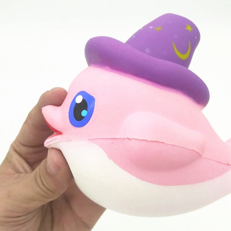 Squishy Slow Rising Kawaii Whale Soft Squeeze Χαριτωμένο Κινητό Τηλέφωνο Με Λουράκι Δελφινιού Ψωμί Κέικ Ελαστικό Παιχνίδι