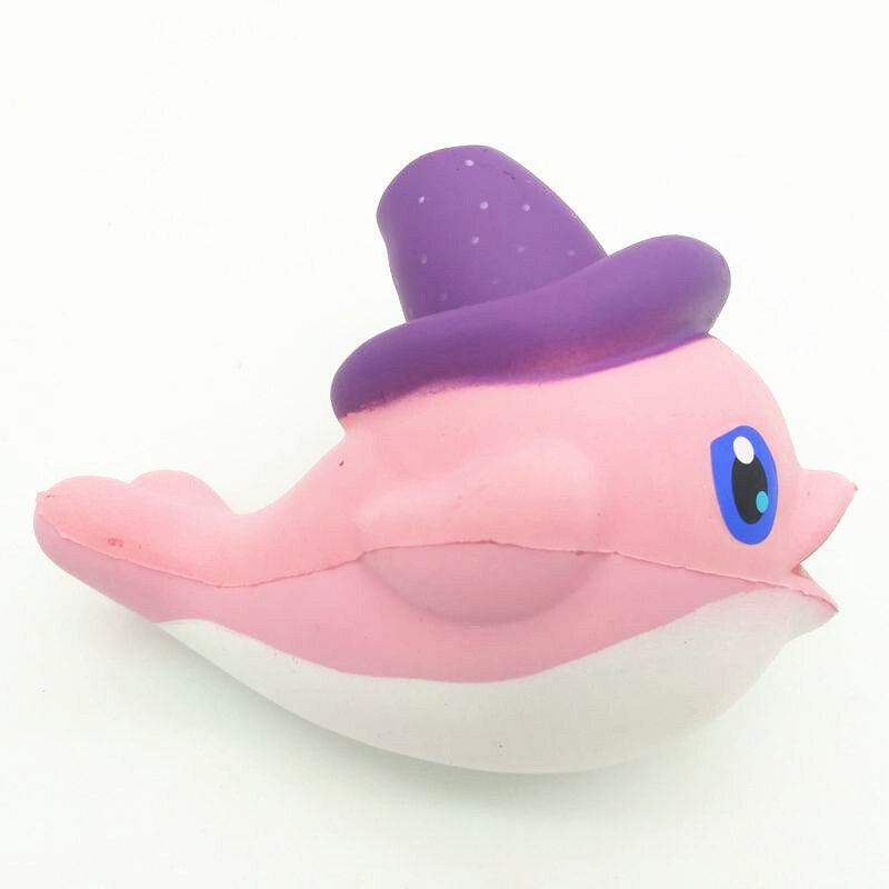 Squishy Slow Rising Kawaii Whale Soft Squeeze Χαριτωμένο Κινητό Τηλέφωνο Με Λουράκι Δελφινιού Ψωμί Κέικ Ελαστικό Παιχνίδι