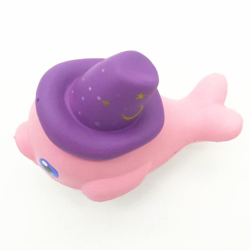 Squishy Slow Rising Kawaii Whale Soft Squeeze Χαριτωμένο Κινητό Τηλέφωνο Με Λουράκι Δελφινιού Ψωμί Κέικ Ελαστικό Παιχνίδι