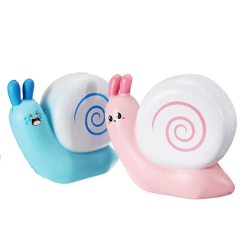 Squishy Snail Pink Blue Jumo 12cm Slow Rising With Packaging Collection Gift Decor Toy